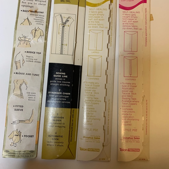 Vintage Talon Zippers Lot of 4 - Picture 9 of 9